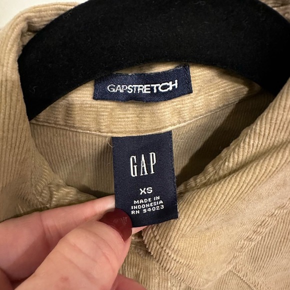 Vintage Y2K GAP Womens Corduroy Tan Pearl Snap Front Shirt Western Cowgirl Rodeo - Picture 2 of 10